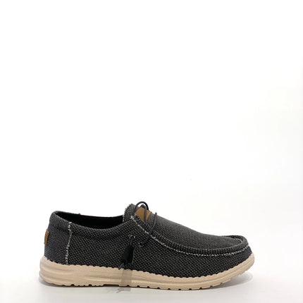 Scarpe casual da uomo in tela con punta a mocassino, leggere e comode, per tutti i giorni