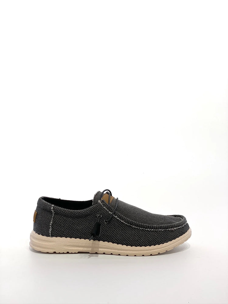 Scarpe casual da uomo in tela con punta a mocassino, leggere e comode, per tutti i giorni