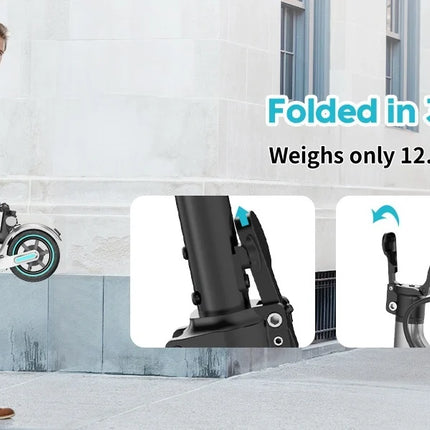 HiQiS V8 E-Scooter 350W Motore 36V 10.5Ah 30KMH Velocità 30KM Lungo Raggio 8.5 pollici A Nido D'ape Pneumatico Pieghevole Scooter Elettrico Per Adulti