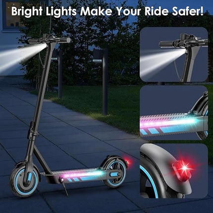 Monopattino elettrico HiQiS V10 pro con motore da 600W, batteria 36V15Ah, velocità 40KM/H, autonomia 45KM, pneumatici da 10 pollici, pieghevole, per adulti, con app.