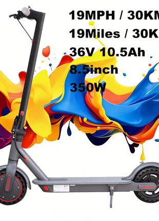 Monopattino Elettrico 350W con App, Doppio Sistema Frenante, Autonomia Fino a 30 km, Velocità Massima 30 km/h, Batteria 36V 10.5Ah - Ideale per il Pendolarismo (Disponibile in Magazzino UE)