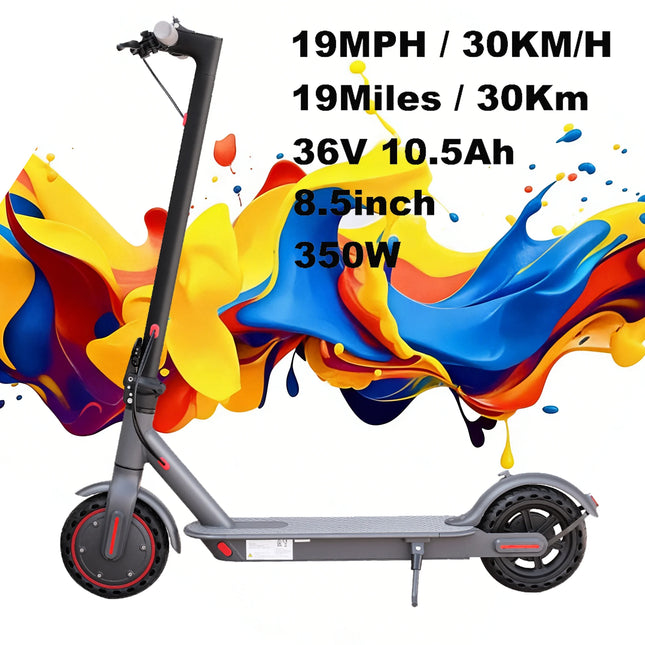 Monopattino Elettrico 350W con App, Doppio Sistema Frenante, Autonomia Fino a 30 km, Velocità Massima 30 km/h, Batteria 36V 10.5Ah - Ideale per il Pendolarismo (Disponibile in Magazzino UE)