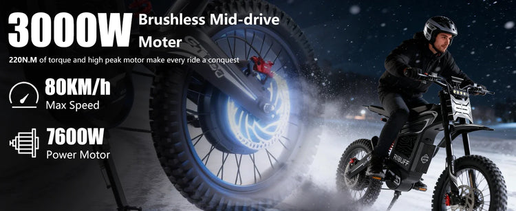 Nuova E-Bike Fuoristrada EU GT600, 85 km/h di velocità massima, motore brushless da 7.500 W, batteria al litio 72V 30Ah, moto elettrica per adulti, autonomia massima 85 km/h