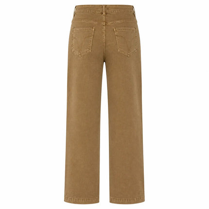 Women's Jeans Wide Waist High Leg Denim Khaki Washed Elastic Straight pants Wide Slimming Effect Hides Casual City Work & Leisure Hides YW‑1643