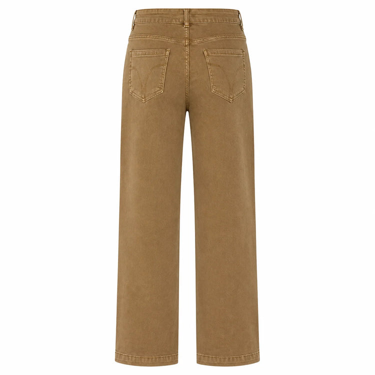 Women's Jeans Wide Waist High Leg Denim Khaki Washed Elastic Straight pants Wide Slimming Effect Hides Casual City Work & Leisure Hides YW‑1643