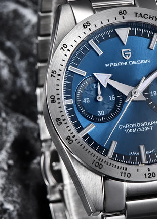 Nuovo Orologio da Uomo PAGANI DESIGN 2026, Orologio al Quarzo con Fasi Lunari, Cronografo Sportivo Impermeabile, Vetro Zaffiro AR, Luminoso, Spedizione Locale