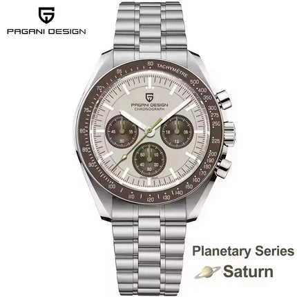 PAGANI DESIGN Nuovo Orologio da Uomo di Lusso al Quarzo con Vetro Zaffiro AR, Cronografo Sportivo Impermeabile 500 ATM, Movimento Giapponese, Luminoso, in Acciaio 316L