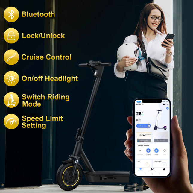 Monopattino Elettrico 500W con Spedizione da Magazzino EU, 36 km/h, 3 Velocità, Autonomia Fino a 43 km, Telaio in Lega di Alluminio, Carico Massimo 120 kg, Pieghevole e Portatile