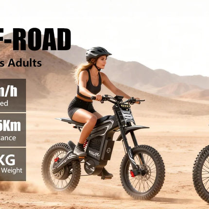 Nuova E-Bike Fuoristrada EU GT600, 85 km/h di velocità massima, motore brushless da 7.500 W, batteria al litio 72V 30Ah, moto elettrica per adulti, autonomia massima 85 km/h