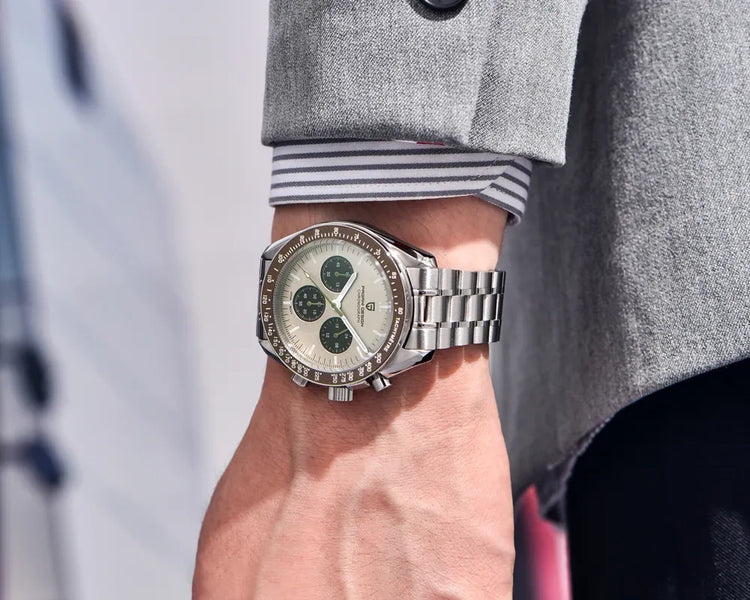 PAGANI DESIGN Moon ST6 Orologio Automatico di Lusso da Uomo, Orologio Business da Uomo, Orologio Meccanico, Luminoso, Vetro Zaffiro, Cinturino in Nylon, Consegna Locale UE 2026