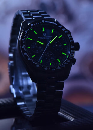 Orologi da uomo PAGANI DESIGN Moon, orologi da polso al quarzo di lusso di alta gamma, cronografo sportivo, orologio da uomo con specchio in vetro zaffiro AR, impermeabile, leggero, vetro in ceramica, regalo alla moda per uom