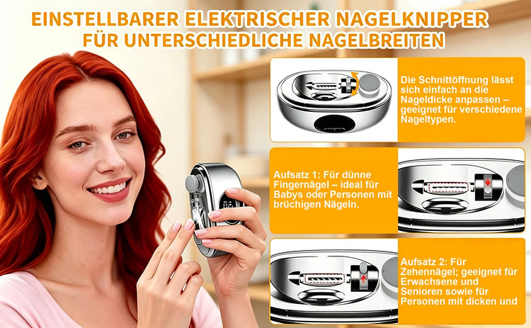4-in-1 Electric Nail Clippers Suitable for Fingernails and Toenails