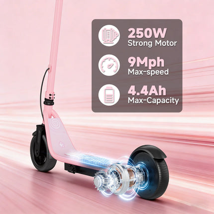 EU Stock 250W Children's Electric Scooter 9 MPH IPX4 Water Resistance 6.5 Inch Solid Tires Weighs Only 7.25 Kg Lightweight And Portable Electric Scooter For Kids