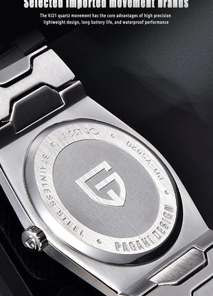 PAGANI DESIGN 2026 Nuovo Orologio al Quarzo Sottile da Uomo 7MM VJ21 37MM Zaffiro Acciaio Inossidabile Impermeabile 10Bar Luminoso C3 Reloj Hombre
