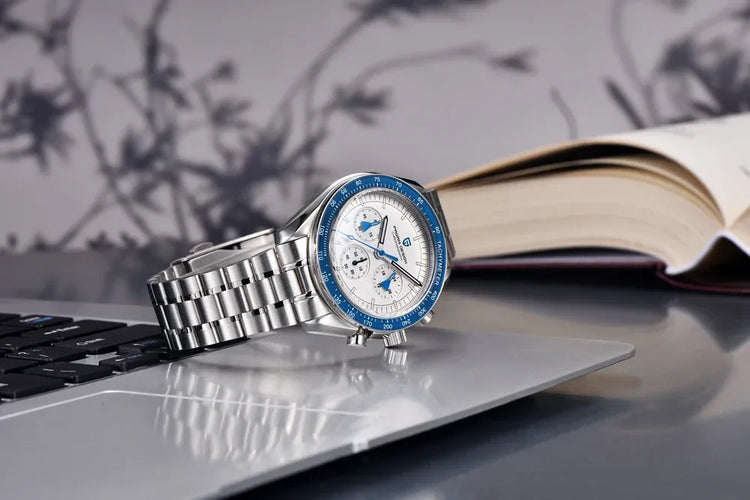 PAGANI DESIGN Nuovi orologi da uomo, orologio al quarzo di lusso, cronografo di precisione, vetro zaffiro AR, resistente all'acqua fino a 100M, orologio business 2026, spedizione locale UE