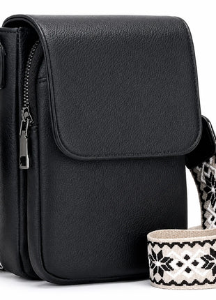 Borsa a tracolla da donna alla moda, design multitasche, tracolla regolabile, mini borsa a spalla