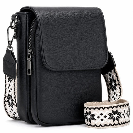 Borsa a tracolla da donna alla moda, design multitasche, tracolla regolabile, mini borsa a spalla