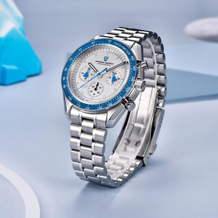 PAGANI DESIGN Nuovi orologi da uomo, orologio al quarzo di lusso, cronografo di precisione, vetro zaffiro AR, resistente all'acqua fino a 100M, orologio business 2026, spedizione locale UE