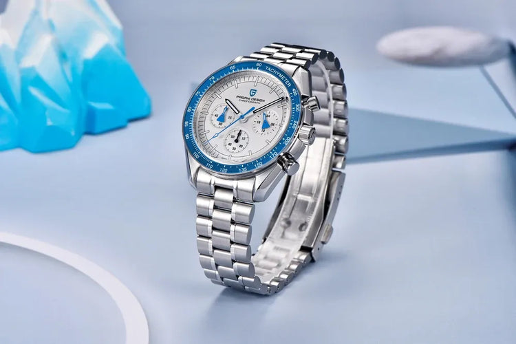 PAGANI DESIGN Nuovi orologi da uomo, orologio al quarzo di lusso, cronografo di precisione, vetro zaffiro AR, resistente all'acqua fino a 100M, orologio business 2026, spedizione locale UE
