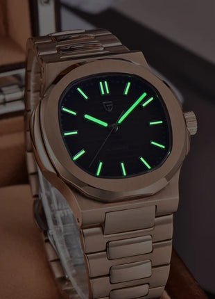 Nuovo Orologio da Uomo di Lusso PAGANI DESIGN 2026 Rosa Oro ST6 Automatico Meccanico con Protezione Luminosa e Vetro Zaffiro AR - Regalo Perfetto