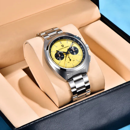 Orologio da Uomo Retrò PAGANI DESIGN 2026 Nuova Collezione, Cronografo al Quarzo, Vetro Zaffiro Giapponese VK63, Spedizione Locale