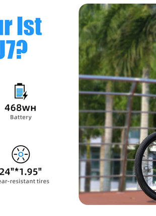 AAIRSK City Bicicletta Elettrica, Batteria 36V 13 Ah, 7 Velocità, Range fino a 60 km, NFC, Velocità