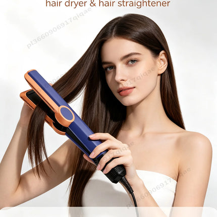 SenCiciMen 2 in 1 Air Straightener & Hair Dryer Negative Ion Flat Iron For Lock in Moisture & Shine Hot Styling Tools Salon-Quality Results For Women Gift