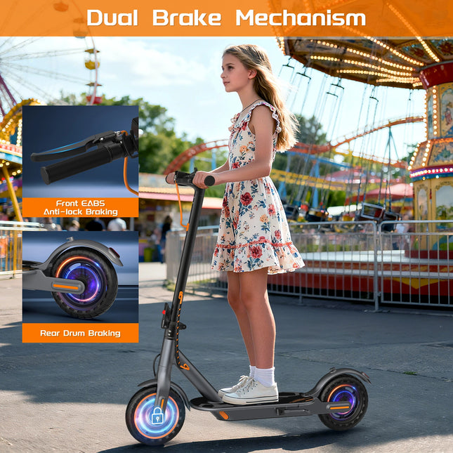 EU Stock 350W Electric Scooter 19 MPH 3Speed Settings App Control IPX4 Water Resistance 8.5 Inch Solid Non Slip Tires Stainless Steel Frame A Sturdy Comfortable And Foldable Electric Scooter