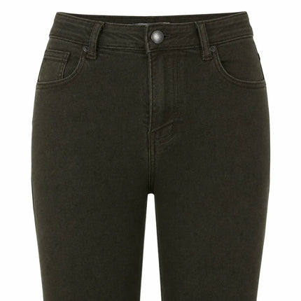 Women's Jeans Skinny High Waist Denim Green Olive Washed Elastic Effect pants Slim Fit Streetwear Casual For Work Out And Leisure YW‑1639D