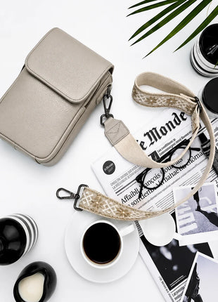 Borsa a tracolla da donna alla moda, design multitasche, tracolla regolabile, mini borsa a spalla