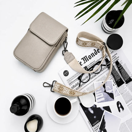 Borsa a tracolla da donna alla moda, design multitasche, tracolla regolabile, mini borsa a spalla