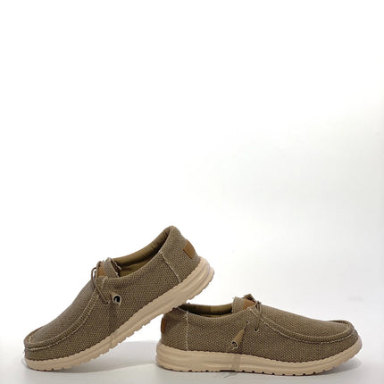 Scarpe casual da uomo in tela con punta a mocassino, leggere e comode, per tutti i giorni