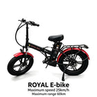 ROYAL Q&C E-BIKE 48V 25AH Velocità Massima 24,99KM/H Autonomia Massima 60KM