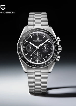Nuovo orologio da uomo PAGANI DESIGN V6 Moon 2026, orologio al quarzo di lusso VK63 per uomo, impermeabile, cronografo sportivo veloce, vetro AR zaffiro, vetro in ceramica leggera, acciaio inossidabile, orologio alla moda.