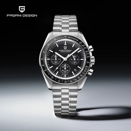 Nuovo orologio da uomo PAGANI DESIGN V6 Moon 2026, orologio al quarzo di lusso VK63 per uomo, impermeabile, cronografo sportivo veloce, vetro AR zaffiro, vetro in ceramica leggera, acciaio inossidabile, orologio alla moda.