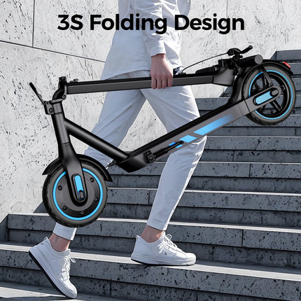 HiQiS V10 E-Scooter 500W Motore 36V 10.5Ah 40KMH Velocità 30KM Gamma Pieghevole EScooter 10 pollici Pneumatico Ad Aria Scooter Elettrico Per Adulti