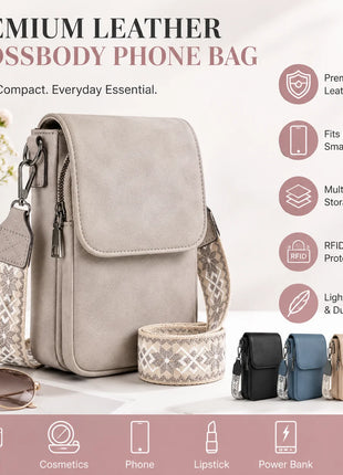 Borsa a tracolla da donna alla moda, design multitasche, tracolla regolabile, mini borsa a spalla