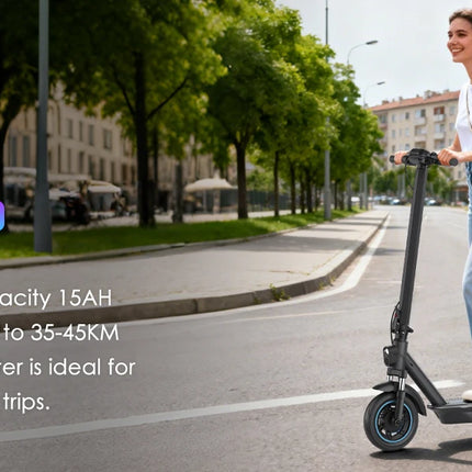 HiQiS Max Pro E-Scooter 500W Motore 36V 15Ah 40KMH Velocità 50KM Gamma 10 pollici Pneumatico Ad Aria Pieghevole Scooter Elettrico Per Adulti Con App