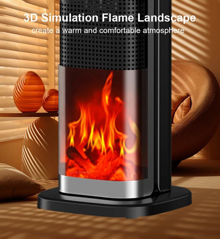 Electric Heater 2000W Heating Fans Portable PTC Fan Heater Electric Space Heater Household Hot Air Blower Electric Warmer with Remote Control