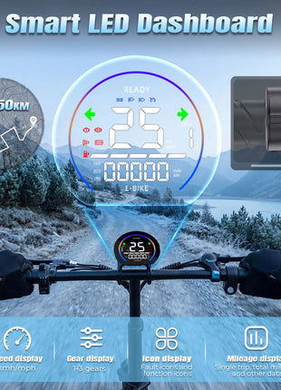 DEEPOWER G23 Bici Elettrica Pieghevole per Adulti, Motore ad Alta Coppia 90N·m, Batteria LG 48V 35Ah, Freni a Disco Meccanici, Pneumatici Fat 20×4.0, E-Bike Fuoristrada a Lunga Autonomia