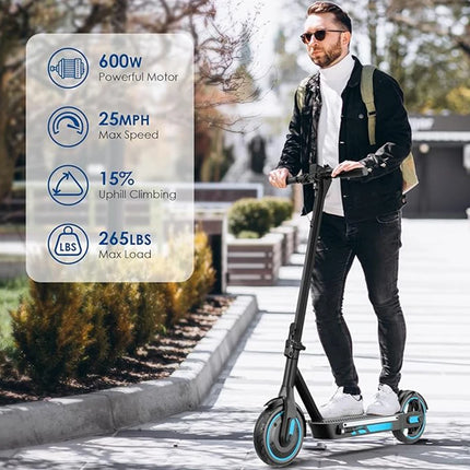 Monopattino elettrico HiQiS V10 pro con motore da 600W, batteria 36V15Ah, velocità 40KM/H, autonomia 45KM, pneumatici da 10 pollici, pieghevole, per adulti, con app.