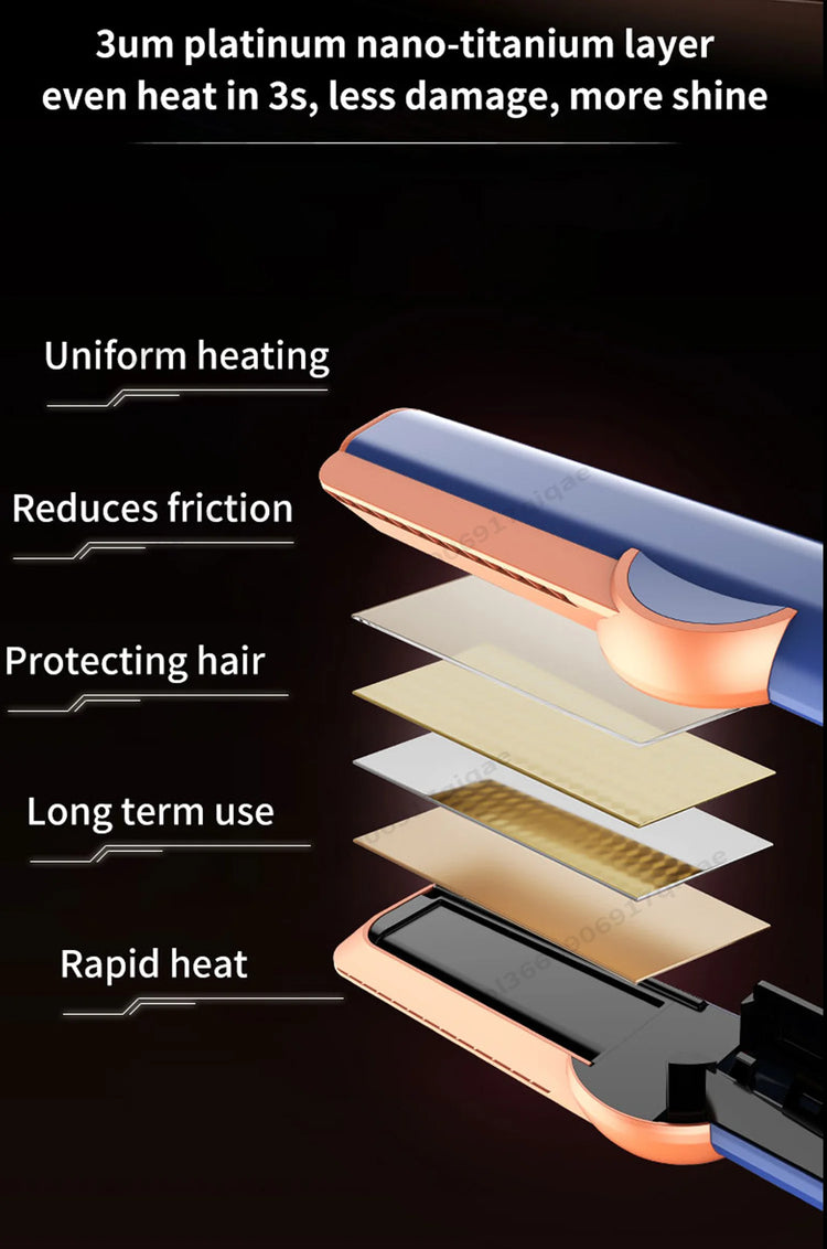 SenCiciMen 2 in 1 Air Straightener & Hair Dryer Negative Ion Flat Iron For Lock in Moisture & Shine Hot Styling Tools Salon-Quality Results For Women Gift