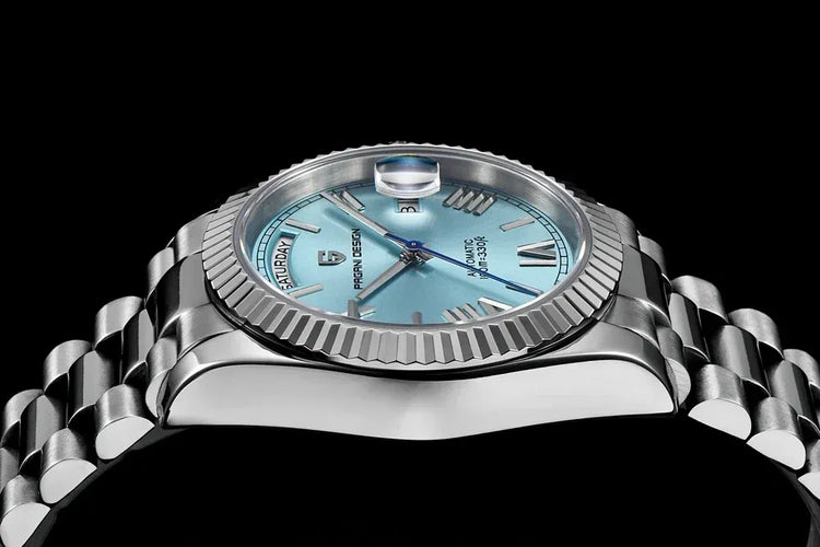 Nuovo orologio automatico di lusso PAGANI DESIGN da uomo, oro rosa, con movimento meccanico, vetro zaffiro AR, data, acciaio inossidabile, regalo per uomo