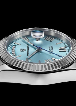Nuovo Orologio da Uomo di Lusso PAGANI DESIGN add36 Dorato 2026, Orologio Meccanico Automatico con Vetro Zaffiro AR Protettivo, Cassa in Acciaio Inossidabile, Datario, da Polso