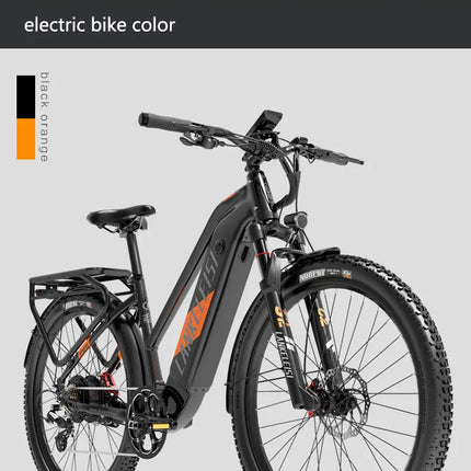 Bicicletta Elettrica LANKELEISI MX600 Pro, Motore 500W, Batteria 48V 20Ah, Autonomia 150KM, Pneumatici 27.5x2.4 Pollici, E-bike per Adulti