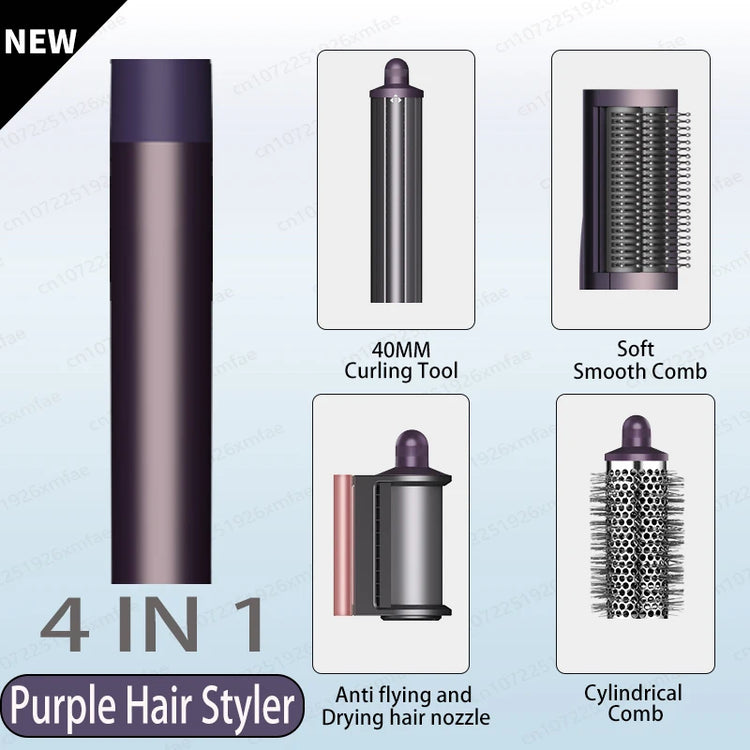 SenCiciMen 6 in 1 Professional Hot Air Styler Negative Ion Multi Hair Styler Set for Auto Curling Hair Styling Tools For Fast Drying, Curling, Volumizing &  Smooth Best Gift for Women