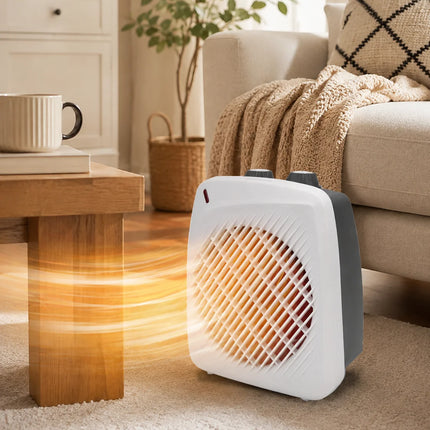 Extrahouse-2000W Portable Fan Heater with Copper Motor, 2 Heat Levels, Cold Air Function and Overheat Protection