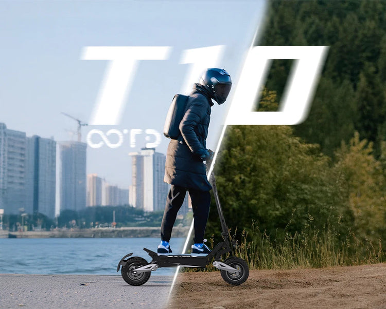 18Ah Monopattino Elettrico, OOTD T10, Motore Max 900W e Batteria 18Ah/13.5Ah, Autonomia 45-60km, Ruote All-Terrain da 11 Pollici platinumshop