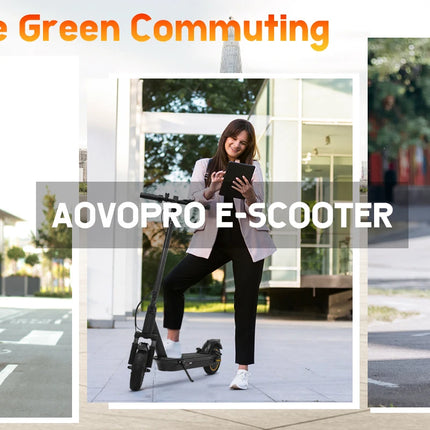 2026 Aggiorna AOVOPRO TX01 Smart APP Scooter elettrico 350W/500W Motore potente 36V25-45KM Gamma Adulti EScooter con doppio freno