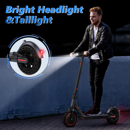 AOVOPRO LP10 Scooter elettrico a doppia assorbimento degli urti 35KM 10 pollici 35KM/H Velocità massima Cruise Control Luce a LED Monopattino elettrico